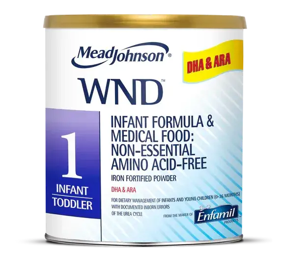 MeadJohnson WND 1 Infant Formula canister - medical food for non-essential amino acid-free dietary management, iron fortified powder