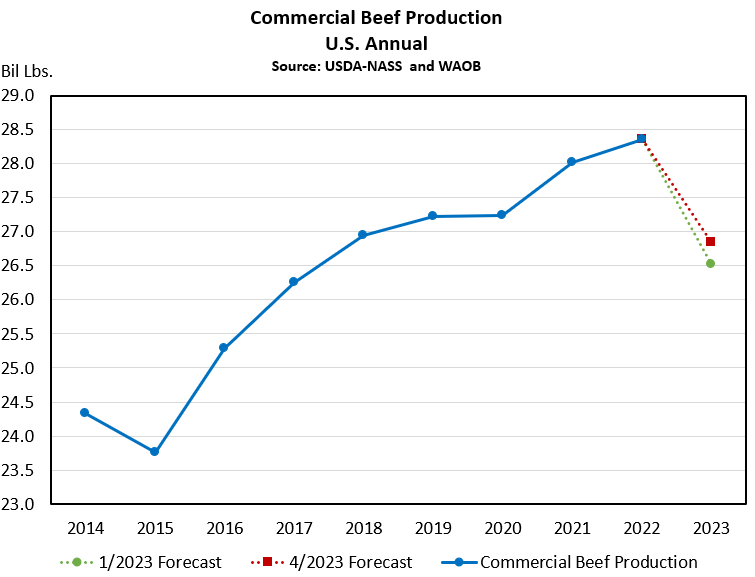 2023 beef production forecasts