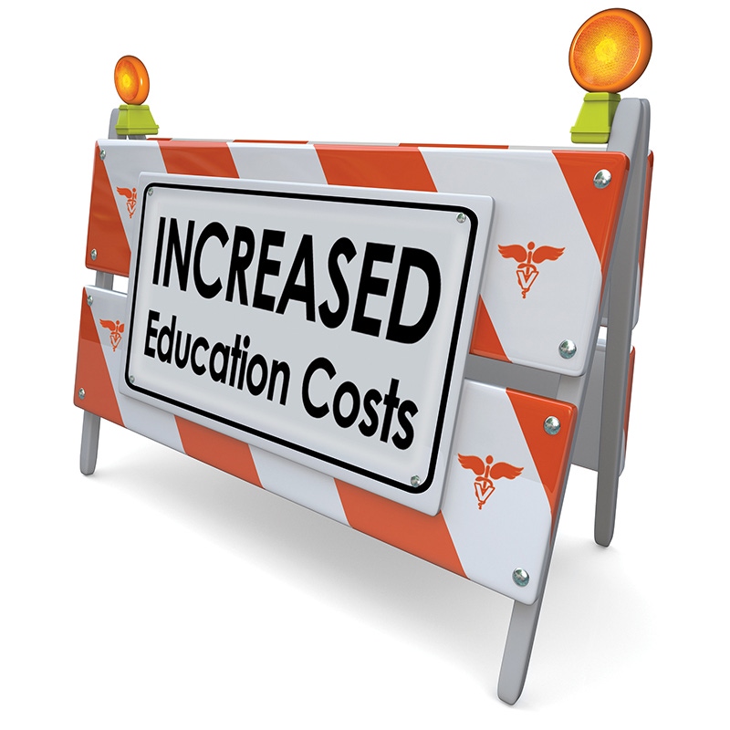 Caution light flashes for vet degree value Caution light flashes for vet degree value