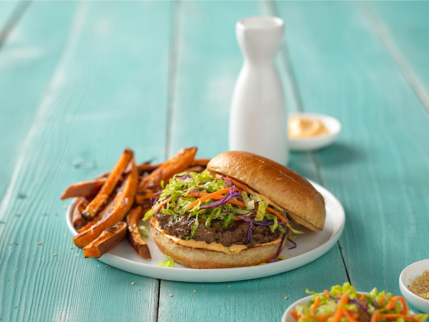 What's in your beef burger? 100% beef What's in your beef burger? 100% beef
