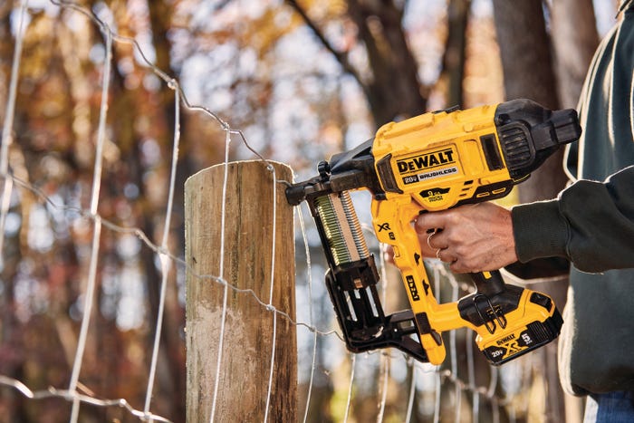 DEWALT announces 20V MAX cordless fencing stapler 