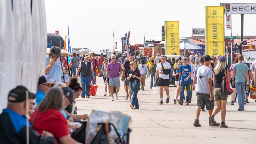 Attendees walking at HHD show