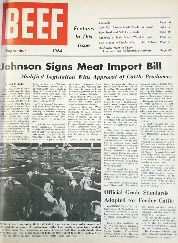 Founding Editor's Letter To BEEF Readers In 1964 Founding Editor's Letter To BEEF Readers In 1964