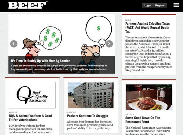 Beef Enter Code BEEF Introduces New Mobile Platform For beefmagazine.com