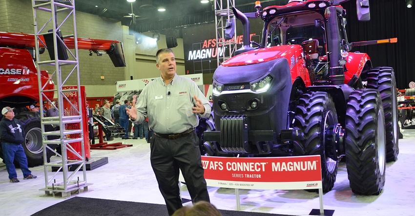 Bill Weber, Case IH, speaking at National Farm Machinery Show 