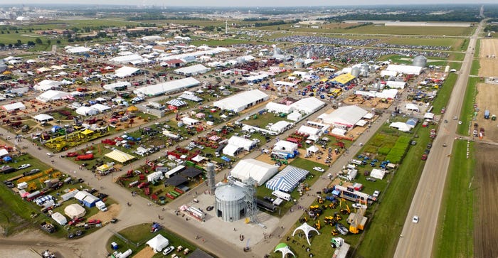 aerial of Farm Progress Show