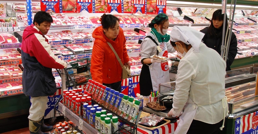 Customers sample U.S. beef at Tokyo supermarket USMEF_0.jpg