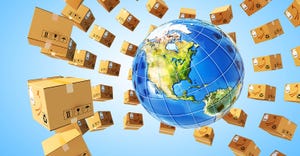 Worldwide purchases logistics concept illustration 