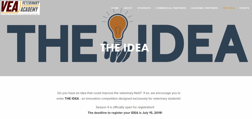 VEA IDEA landing page