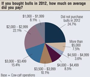 bull prices in 2012