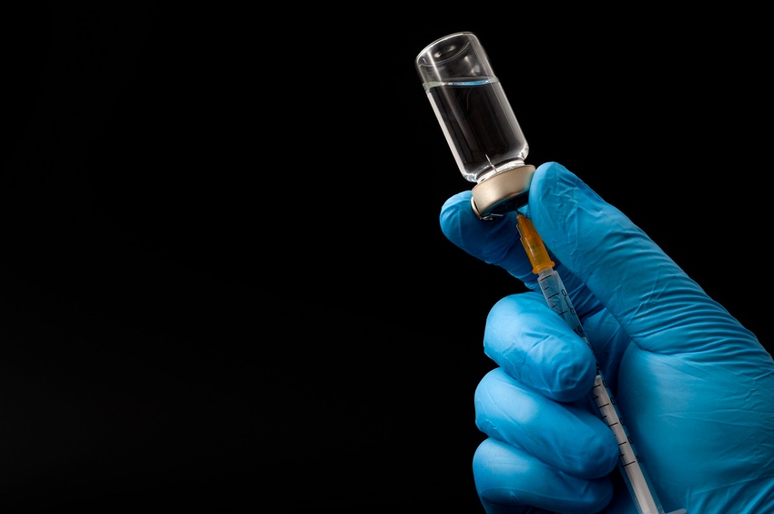 syringe drawing from a vaccine vial syringe drawing from a vaccine vial