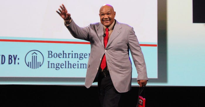 George Foreman, kicked off the 2022 Cattle Industry Convention and NCBA Trade Show George Foreman, kicked off the 2022 Cattle Industry Convention and NCBA Trade Show