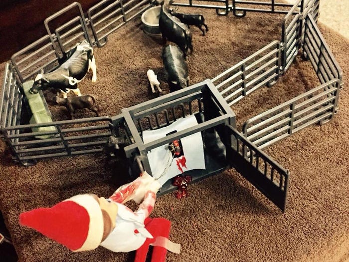 Christmas elves get to work on the ranch