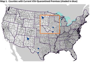 Current location of VSV cases