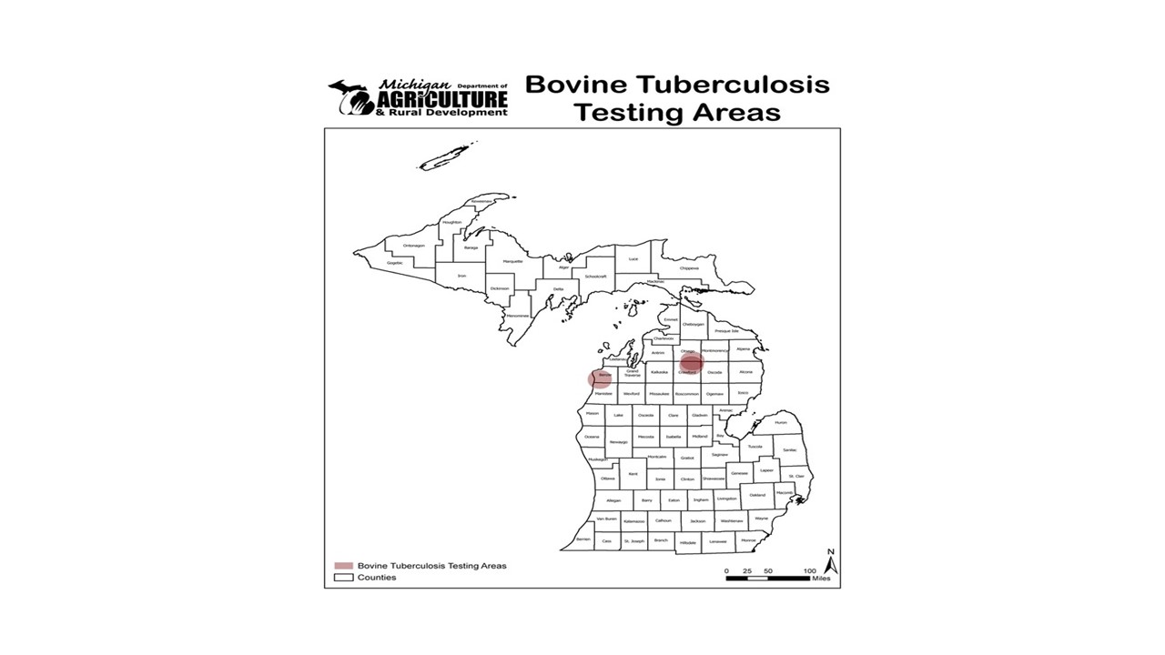 MDARD designates two bovine tuberculosis testing areas