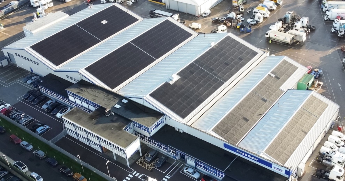 CES installs rooftop solar PV at truck dealership in Leicester