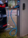 EV plugged in to charge EV plugged in to charge
