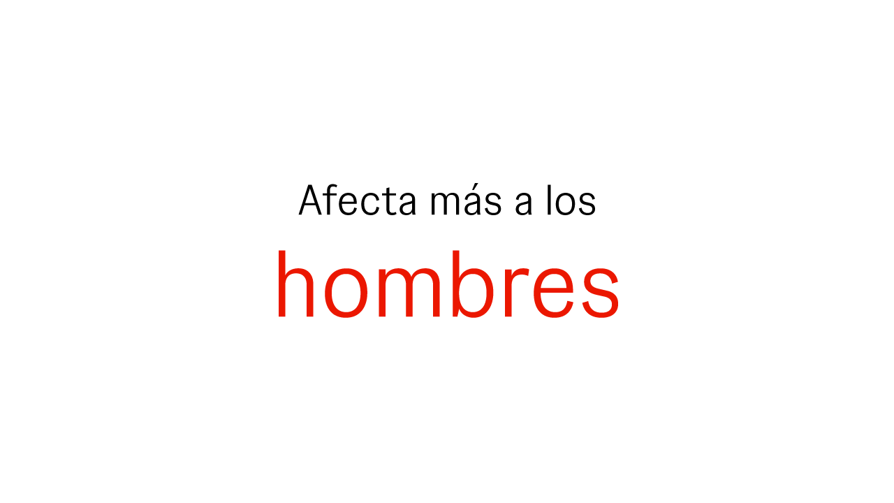 Más frecuente en hombre