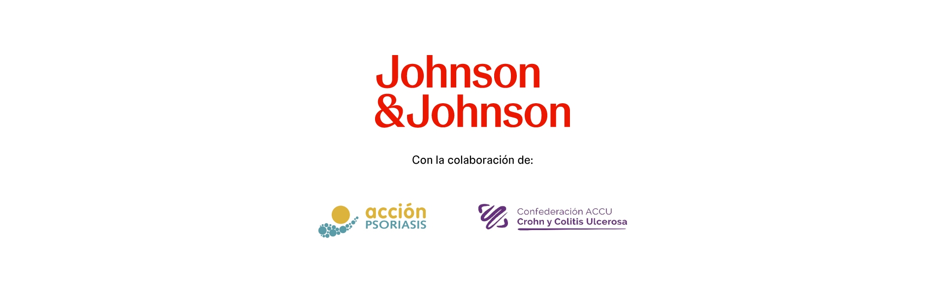 Logos de Janssen, Acción Psoriasis y Confederación ACCU Crohn y Colitis Ulcerosa