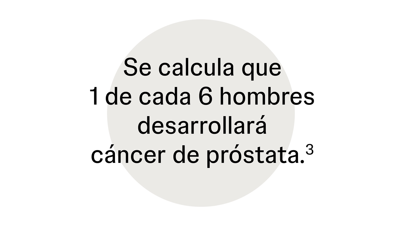 Se calcula que 1 de cada 6 hombres desarrollará cáncer de próstata