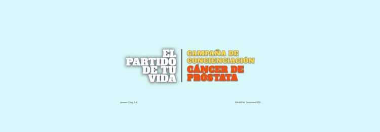 Banner El Partido de Tu Vida Campaña de concienciación por el cáncer de próstata