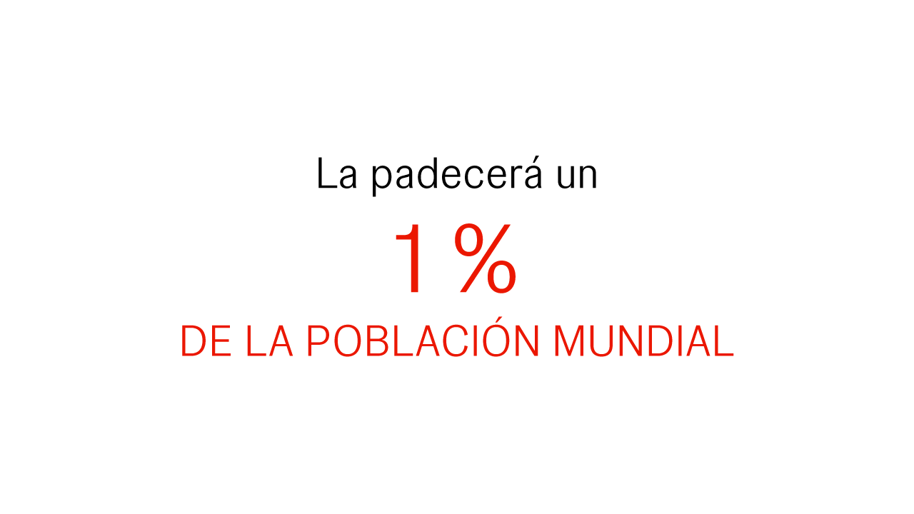 La padecerá un 1% de la población mundial La padecerá un 1% de la población mundial