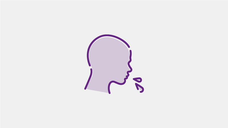 Icono de esputos por cáncer de pulmón.
