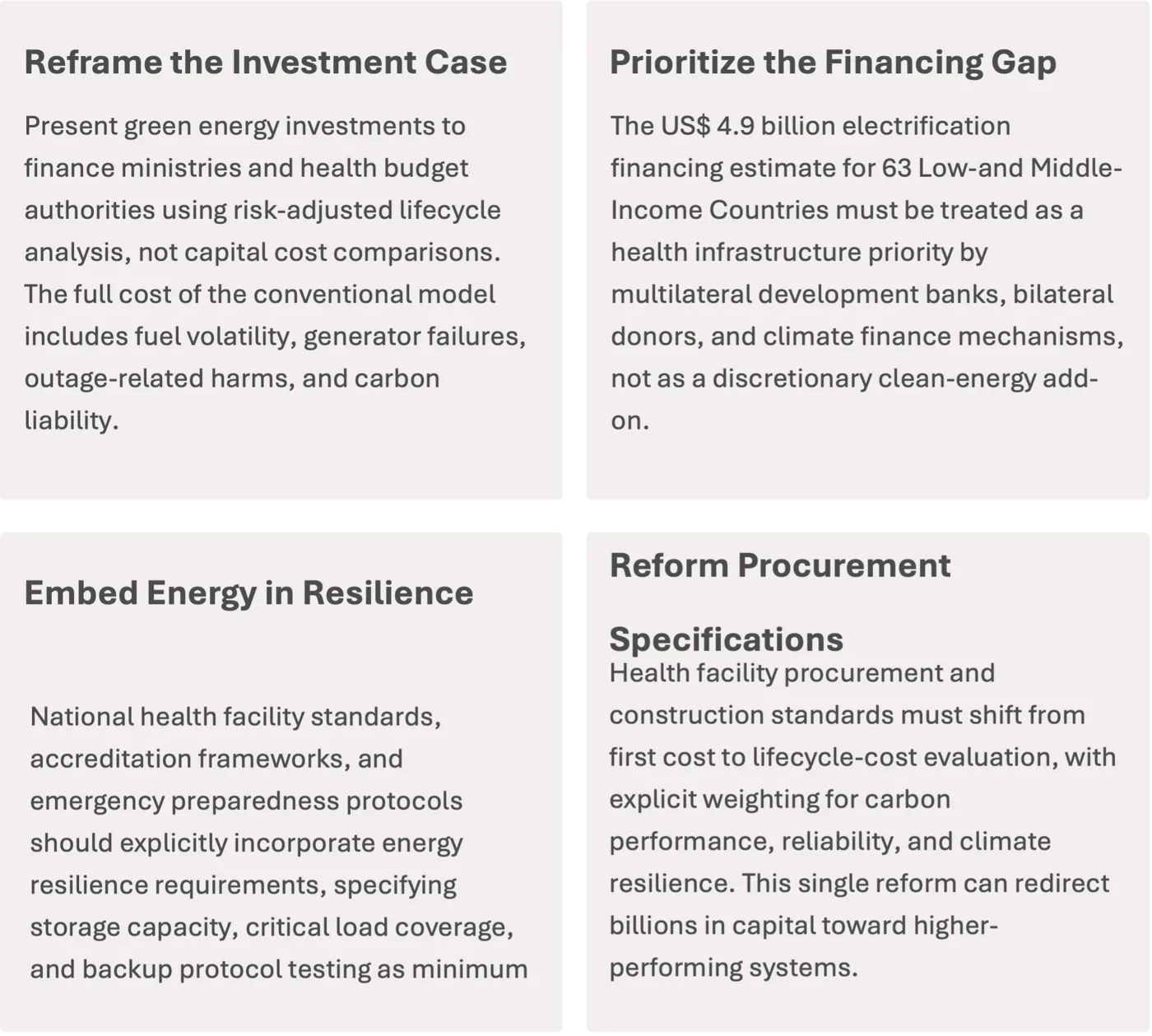 Policy imperatives Policy imperatives