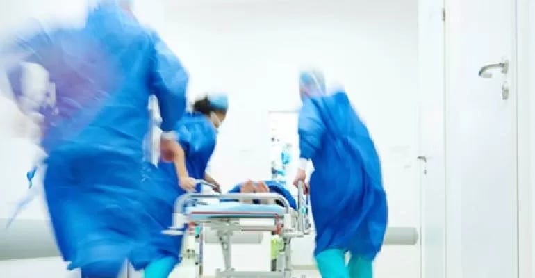 patient being rushed patient being rushed
