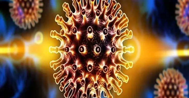 graphical representation of an infectious cell graphical representation of an infectious cell