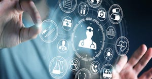 heads up display filled with medical icons heads up display filled with medical icons