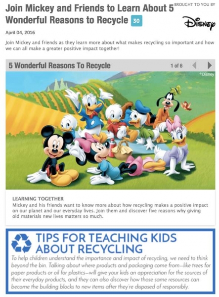 Recyclebank Partners with Disney for an Interactive Recycling Campaign
