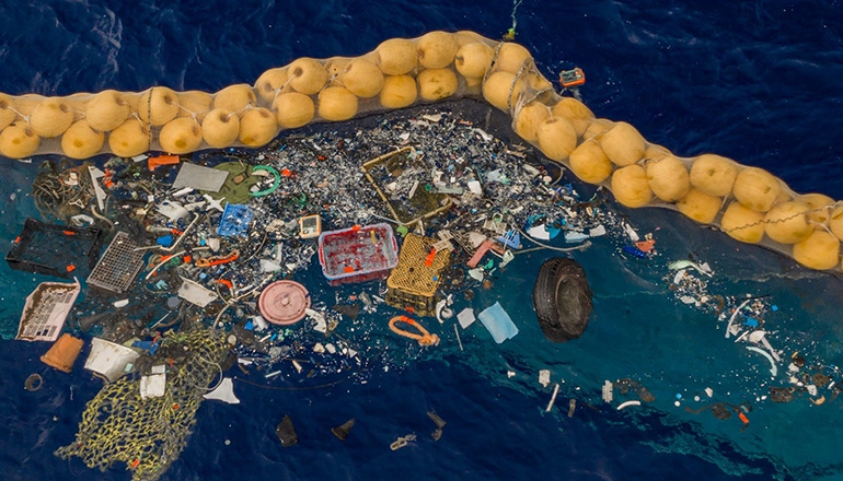 The Ocean Cleanup Captures Plastic in the Great Pacific Garbage Patch