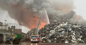 recycling landfill facility fire