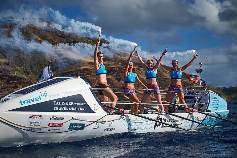 All female Crew Finishes Atlantic Challenge for Plastic free Legacy