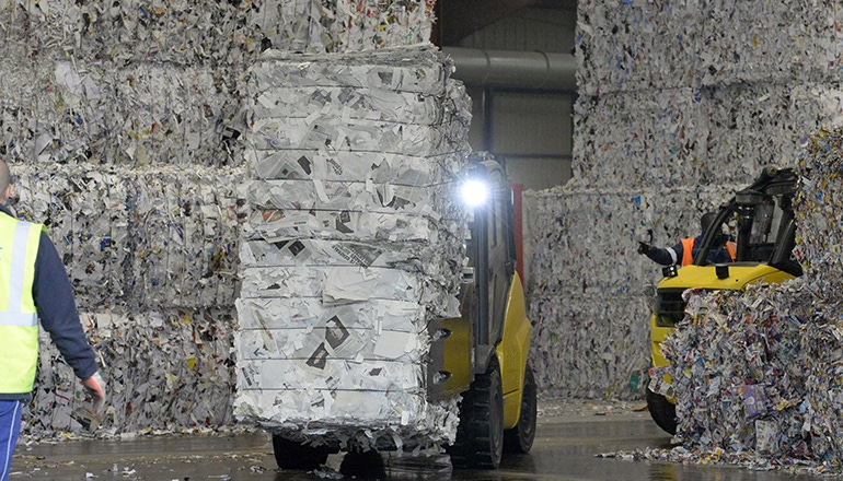 Paper recycling facility