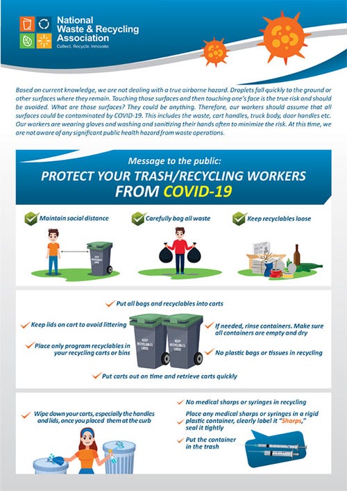 NWRA Publishes Poster to Help the Public Keep Sanitation Workers Safe