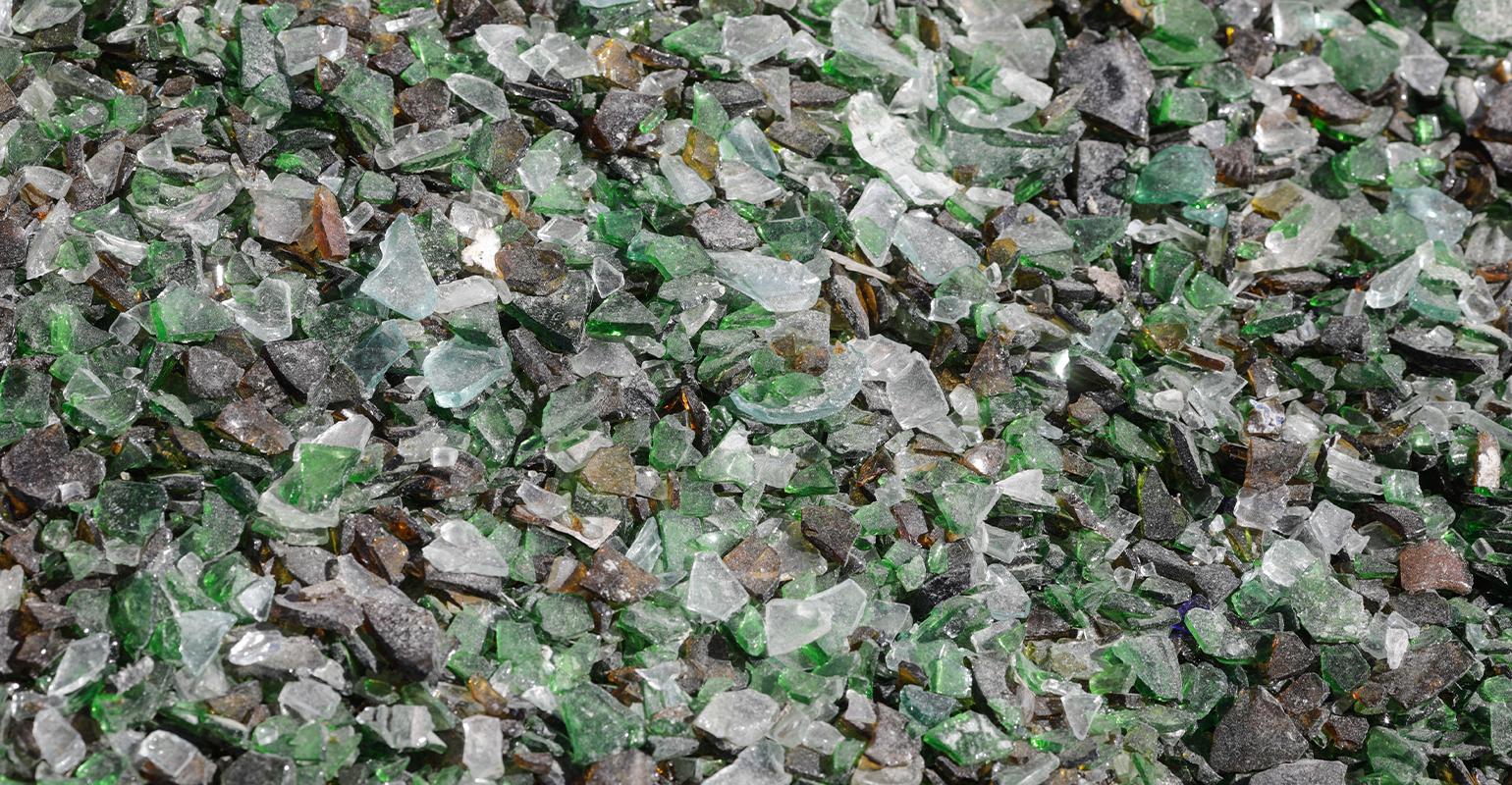 Glass shards.