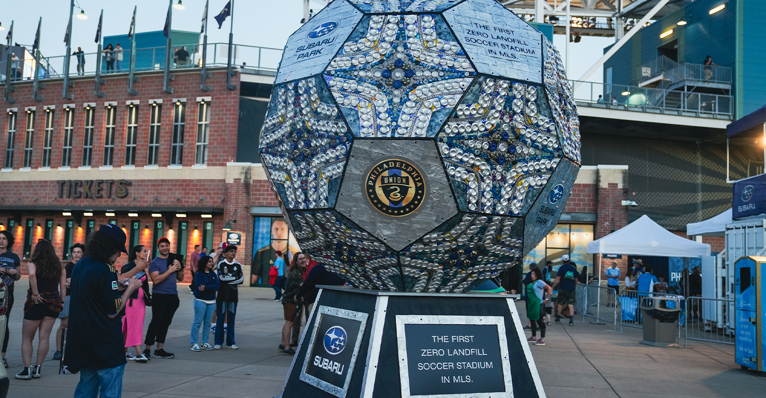 Subaru and Philadelphia Union Unveil Soccer Ball Sculpture
