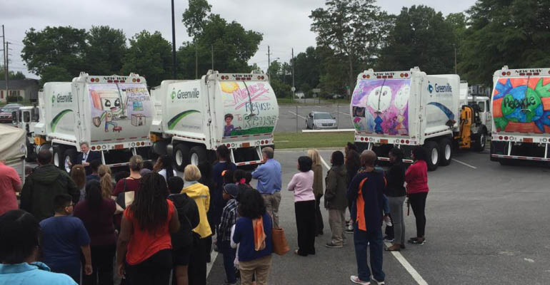 Greenville, N.C., Outfits Recycling Trucks with Student Artwork to Promote Recycling