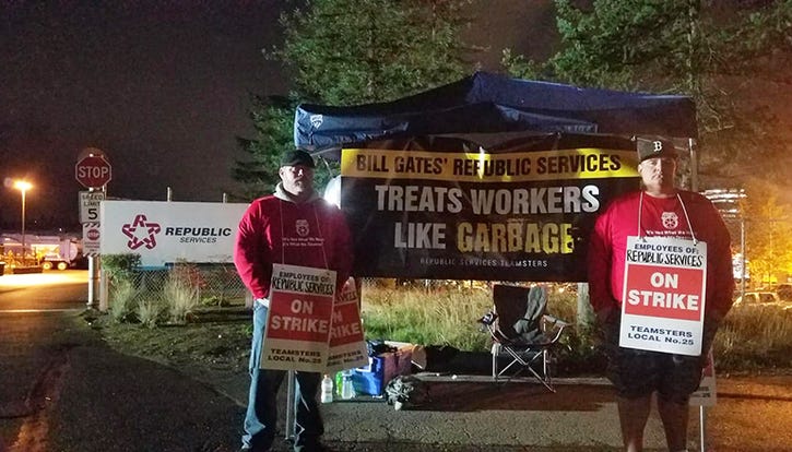Teamsters on Strike at Republic Extend Picket Lines to Seattle