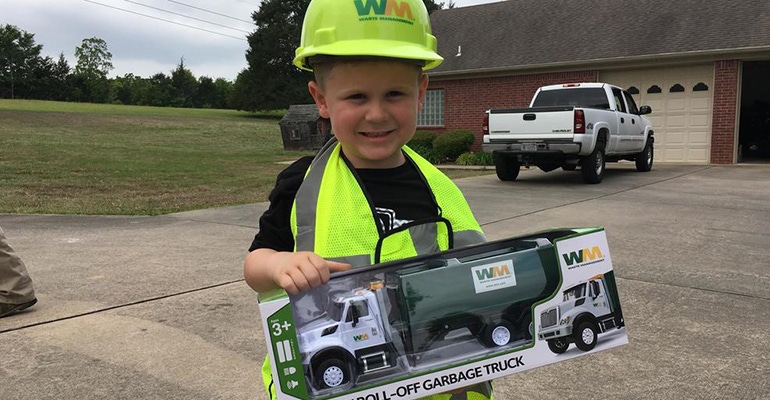 Waste Management Collection Workers Surprise Boy in Morrilton, Ark.