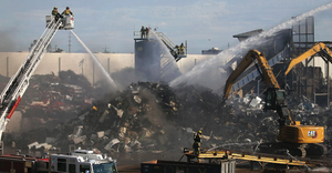 waste and recycling landfill fire
