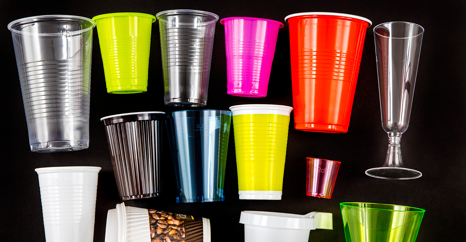 Disposable plastic cups used Cut Out Stock Images & Pictures - Alamy