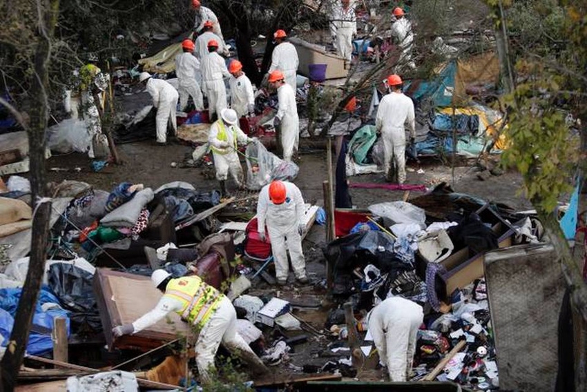 San Francisco Public Works Removes Massive Amount of Trash, Needles from Homeless Camps