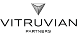 Vitruvian Partners logo with a metallic triangular emblem above the words "VITRUVIAN" in uppercase black font and "PARTNERS" in smaller font below.