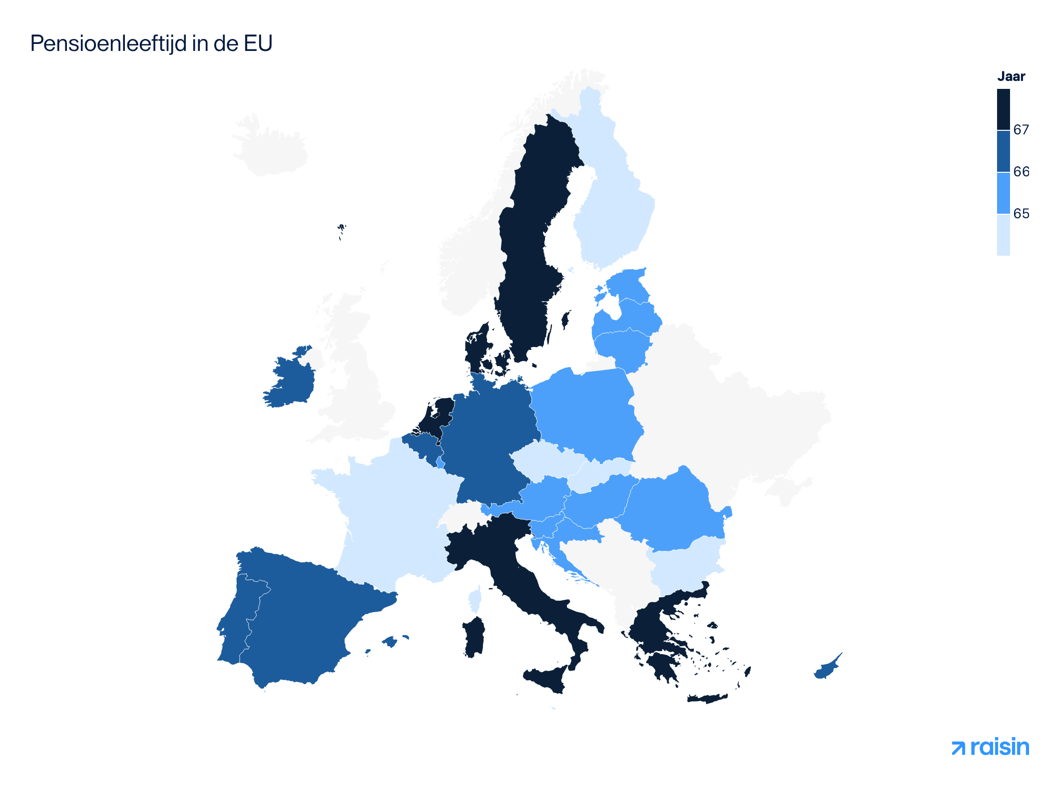 Pensioenleeftijd in Europa