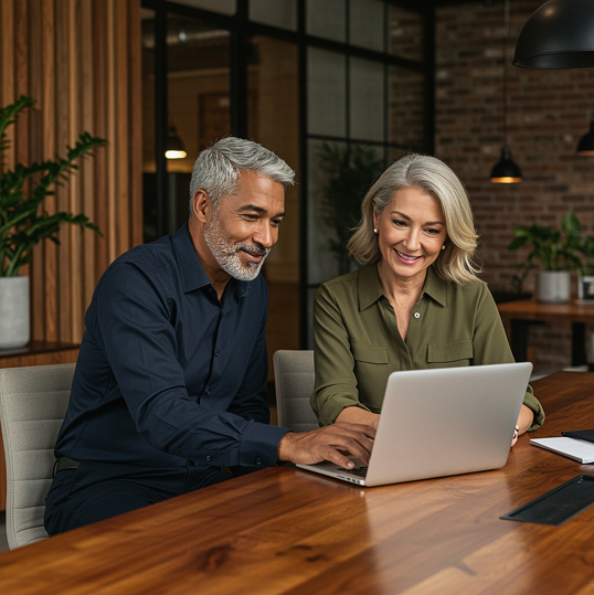 Raisin Com - Older couple at laptop