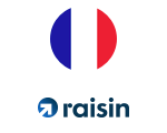 Raisin logo featuring the French flag.