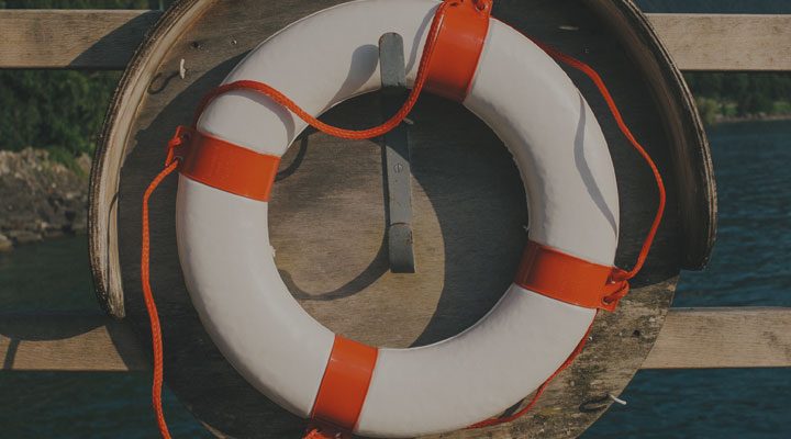 Raisin UK- orange and white lifebuoy